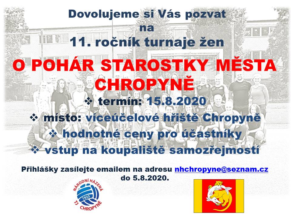 Turnaj o pohár starostky města Chropyně.